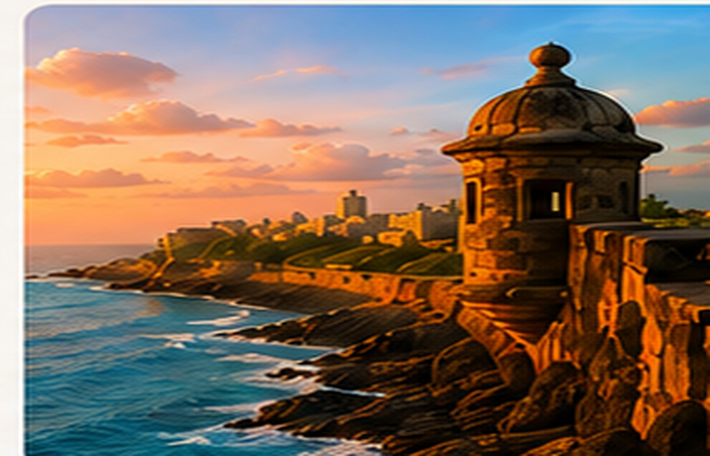 Old San Juan at sunset